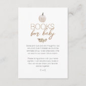 White Rustic Boho Pumpkin Baby Showbuchanfrage Begleitkarte (Vorderseite)