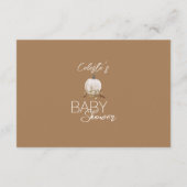 White Rustic Boho Pumpkin Baby Showbuchanfrage Begleitkarte (Rückseite)