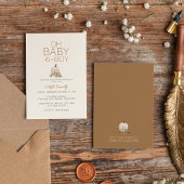 White Rustic Boho Pumpkin Oh Baby Boy Dusche Einladung