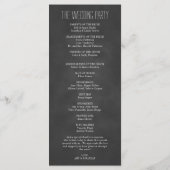 White Rustic Frame Chalk Hochzeitsprogramm Programm (Rückseite)