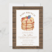 White Rustic Fruchtpancake Baby Dusche Brunch Einladung (Vorderseite)
