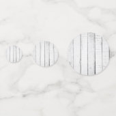 White Rustic Monogram Wedding Confetti Konfetti (Rückseiten)