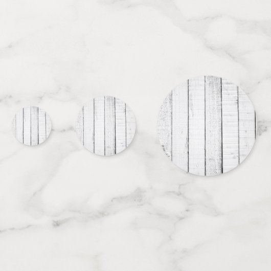 White Rustic Monogram Wedding Confetti Konfetti (Rückseiten)