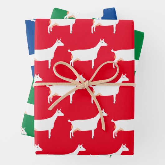 White Saanen Dairy Goat Geschenkpapier Set (Beispiel)