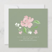 White & Sage | Chic Floral Wedding  Save The Date (Rückseite)