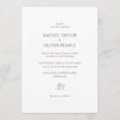 White & Sage | Chic Watercolor Floral Wedding  Einladung (Vorderseite)