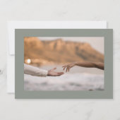 White Sage Green Collage Multi Foto Hochzeit Save The Date (Rückseite)