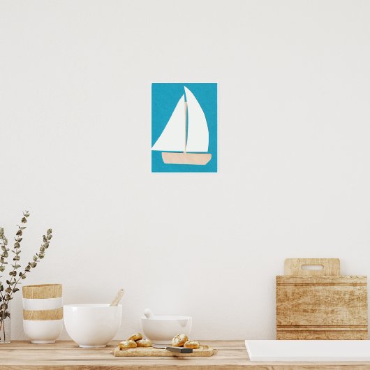 White Sailboat Poster (Küche)