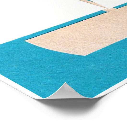 White Sailboat Poster (Ecke)