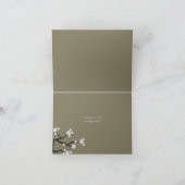 White Sakura Cherry Blossoms Hochzeit Vielen Dank Dankeskarte (Innenseite)