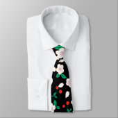 White Sakura Japanisch Floral Kimono Krawatte (Gebunden)