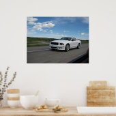 White Saleen Mustang Poster (Küche)