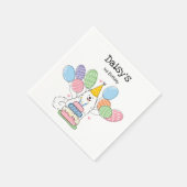 White Samoyed Dog Birthday Party Paper Napkins Serviette (Ecke)