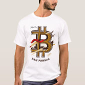 White San Fermin and cryptocurrencies t-shirt. T-Shirt (Vorderseite)