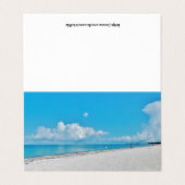 White Sand Beach Business Card Visitenkarten (Außenseite Aufgefaltet)