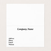 White Sand Beach Business Card Visitenkarten (Innenseite Aufgefaltet)