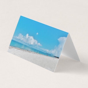White Sand Beach Business Card Visitenkarten