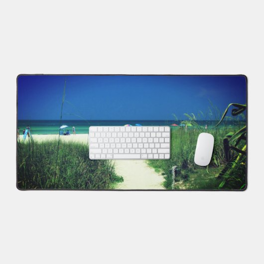 White Sand Beach Desk Mat Schreibtischunterlage (Tastatur & Maus)