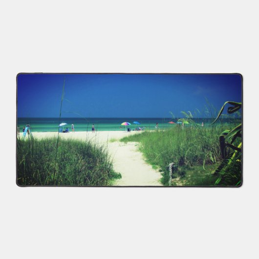 White Sand Beach Desk Mat Schreibtischunterlage (Vorderseite)