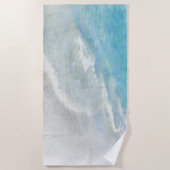 White Sand Beach Wasserfarbe - Aquamarines Aqua Tü Strandtuch (Vorderseite)