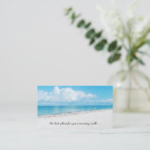 White Sand Business Card Visitenkarte (Stehend Vorderseite)