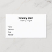 White Sand Business Cards Visitenkarte (Rückseite)