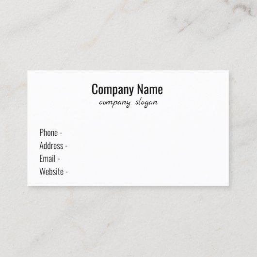 White Sand Business Cards Visitenkarte (Rückseite)