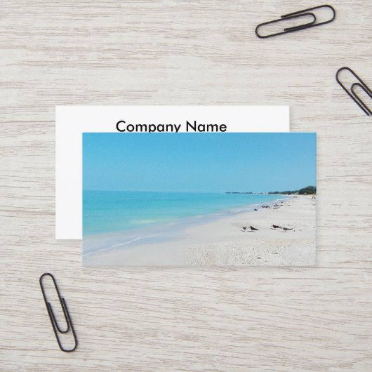 White Sand Business Cards Visitenkarte (Vorderseite/Rückseite Beispiel)