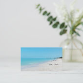 White Sand Business Cards Visitenkarte (Stehend Vorderseite)