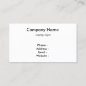 White Sand Business Cards Visitenkarte (Rückseite)