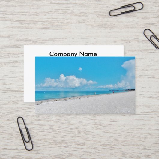 White Sand Business Cards Visitenkarte (Vorderseite/Rückseite Beispiel)