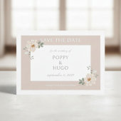 White & Sand | Chic Florale Hochzeit Save the Date