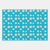 White Sand Dollars Blue Geschenkpapier Set (Vorderseite 3)