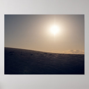 White Sand Dunes Nationalpark Sunset Poster