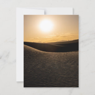 White Sand Dunes Nationalpark Sunset Postkarte