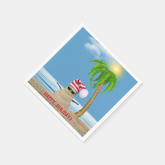 White Sand Man Paper Plate Serviette (Ecke)