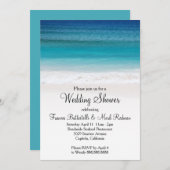 White Sand Ocean Beach Wedding Dusche Einladung (Vorne/Hinten)