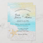 White Sand Wedge am Strand Einladung (Vorne/Hinten)