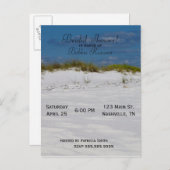 White Sands Beach Brautparty Einladungspostkarte (Vorne/Hinten)