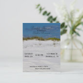 White Sands Beach Brautparty Einladungspostkarte (Stehend Vorderseite)