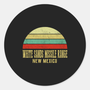 White Sands Missile Range New Mexico Vintage Retro Runder Aufkleber