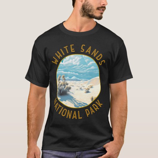 White Sands National Park Distressed Circle _3 T-Shirt (Vorderseite)