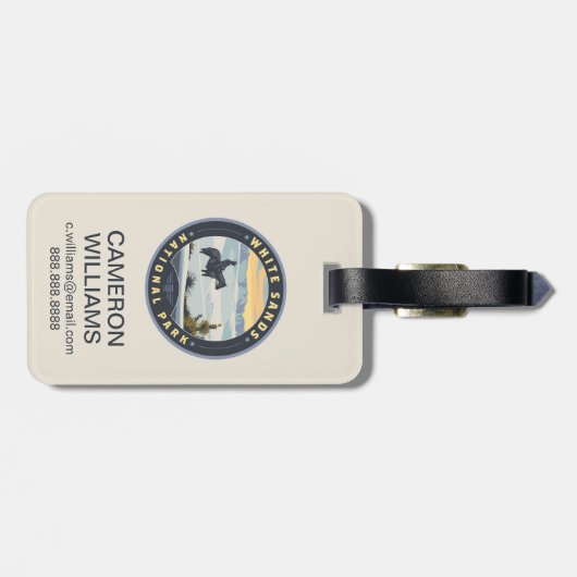 White Sands National Park Gepäckanhänger (Rückseite horizontal)