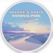 White Sands National Park Sunset Dunes New Mexico Aufkleber (Vorderseite)