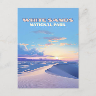White Sands National Park Sunset Dunes New Mexico Postkarte