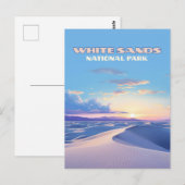 White Sands National Park Sunset Dunes New Mexico Postkarte (Vorne/Hinten)