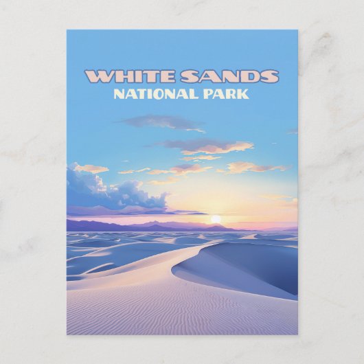 White Sands National Park Sunset Dunes New Mexico Postkarte (Vorderseite)