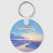White Sands National Park Sunset Dunes New Mexico Schlüsselanhänger (Rückseite)