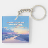 White Sands National Park Sunset Dunes New Mexico Schlüsselanhänger (Rückseite)