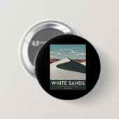 White Sands National Park Vintage Camping Wandern Button (Vorne & Hinten)